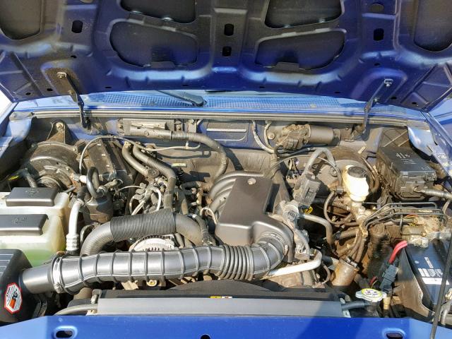 1FTYR44U55PA97028 - 2005 FORD RANGER SUP BLUE photo 7