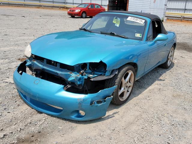 JM1NB353430310502 - 2003 MAZDA MX-5 MIATA TEAL photo 2