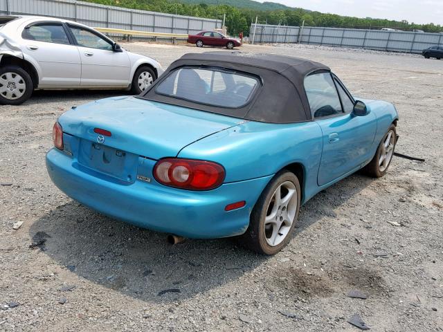 JM1NB353430310502 - 2003 MAZDA MX-5 MIATA TEAL photo 4