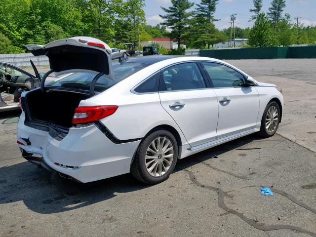 5NPE34AF3FH085502 - 2015 HYUNDAI SONATA SPO WHITE photo 4