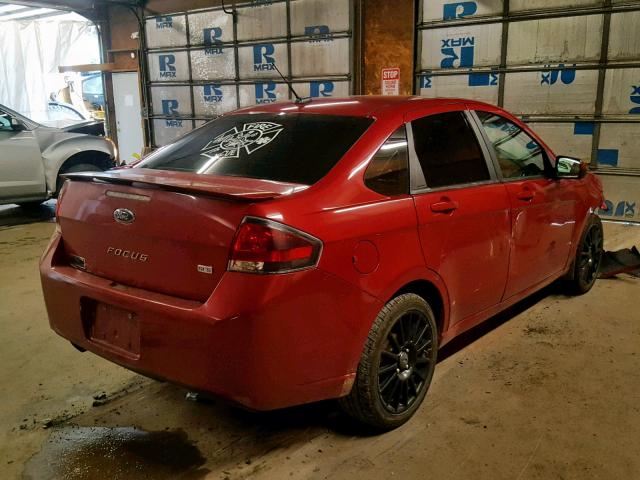 1FAHP3GN5AW137246 - 2010 FORD FOCUS SES RED photo 4