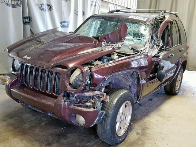 1J4GL58K44W172635 - 2004 JEEP LIBERTY LI PURPLE photo 2