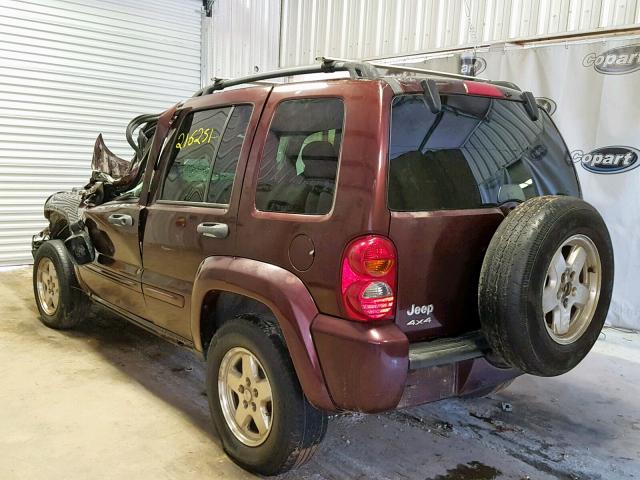 1J4GL58K44W172635 - 2004 JEEP LIBERTY LI PURPLE photo 3