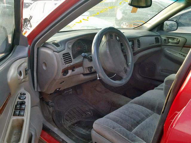 2G1WF55E0Y9383832 - 2000 CHEVROLET IMPALA RED photo 9