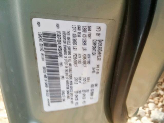 2C8GF68414R564662 - 2004 CHRYSLER PACIFICA GRAY photo 10