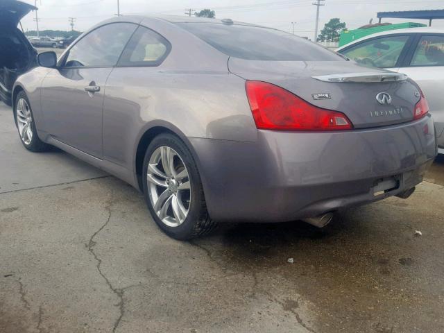 JNKCV64E19M603695 - 2009 INFINITI G37 BASE SILVER photo 3