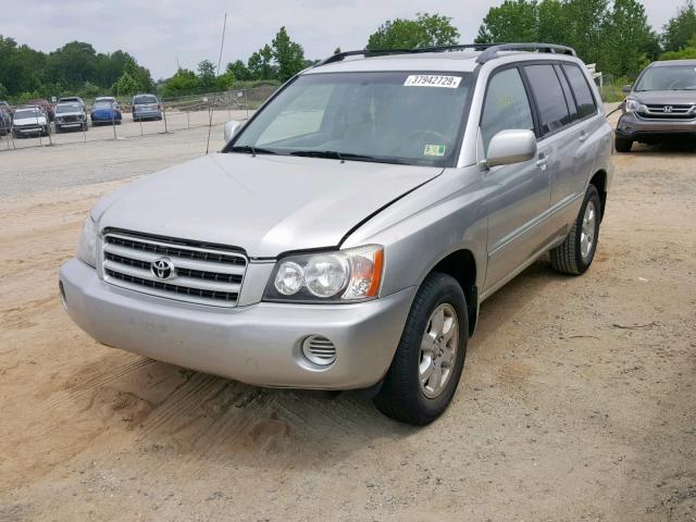 JTEHF21A420062651 - 2002 TOYOTA HIGHLANDER SILVER photo 2