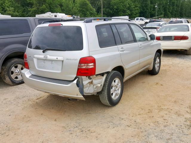 JTEHF21A420062651 - 2002 TOYOTA HIGHLANDER SILVER photo 4