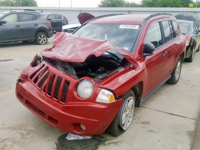 1J8FT47W57D124070 - 2007 JEEP COMPASS RED photo 2