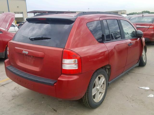 1J8FT47W57D124070 - 2007 JEEP COMPASS RED photo 4