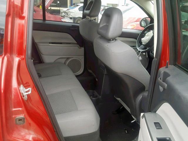 1J8FT47W57D124070 - 2007 JEEP COMPASS RED photo 6