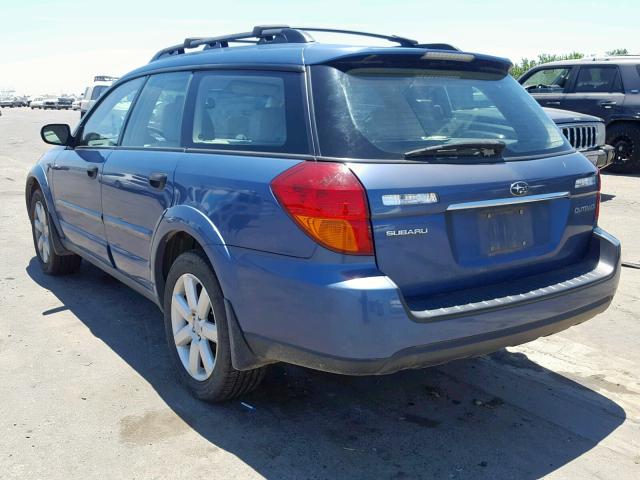 4S4BP61C176300116 - 2007 SUBARU LEGACY OUT BLUE photo 3