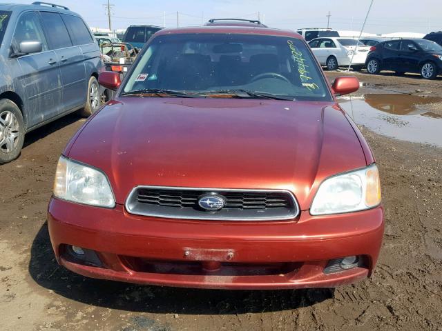 4S3BE625846204893 - 2004 SUBARU LEGACY L S RED photo 9