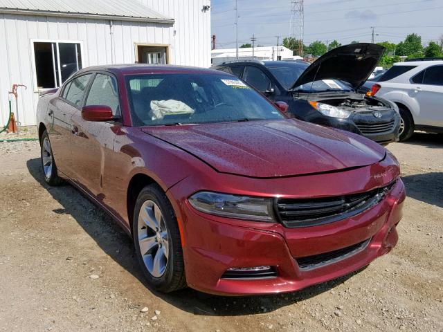 2C3CDXHG6HH642715 - 2017 DODGE CHARGER SX MAROON photo 1