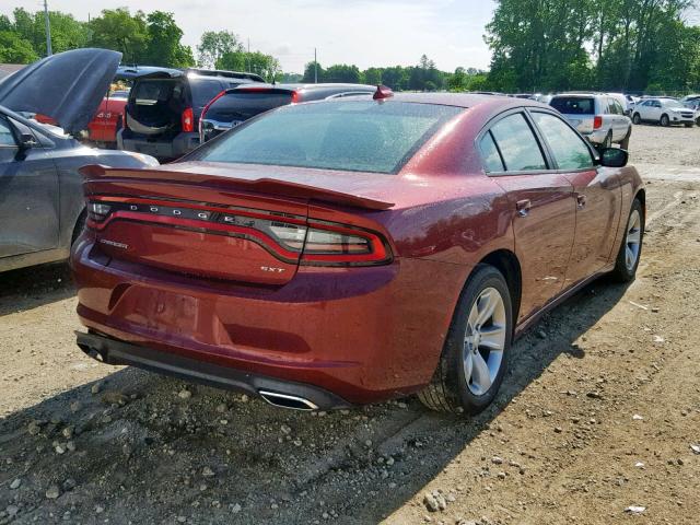 2C3CDXHG6HH642715 - 2017 DODGE CHARGER SX MAROON photo 4