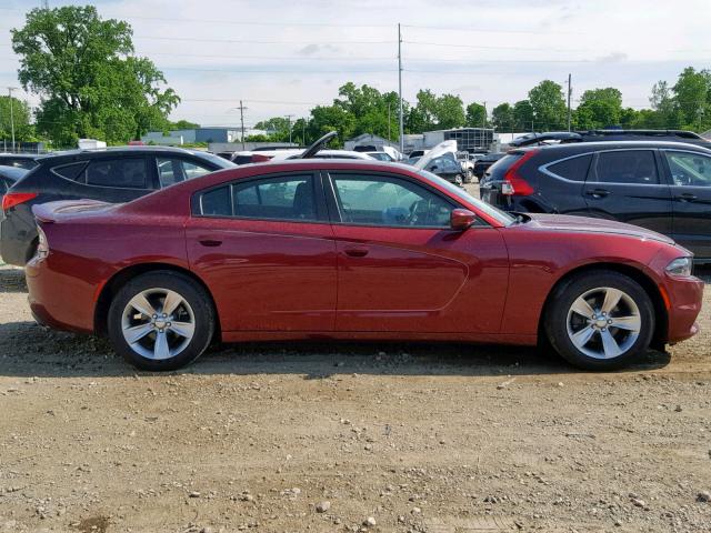 2C3CDXHG6HH642715 - 2017 DODGE CHARGER SX MAROON photo 9