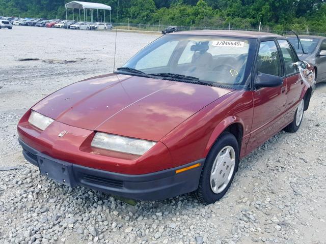 1G8ZG5592RZ218094 - 1994 SATURN SL1 RED photo 2