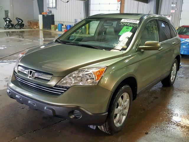 JHLRE48767C051841 - 2007 HONDA CR-V EXL GREEN photo 2