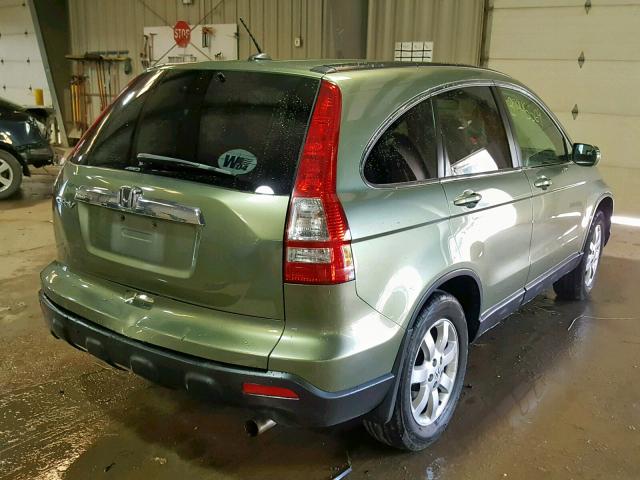 JHLRE48767C051841 - 2007 HONDA CR-V EXL GREEN photo 4