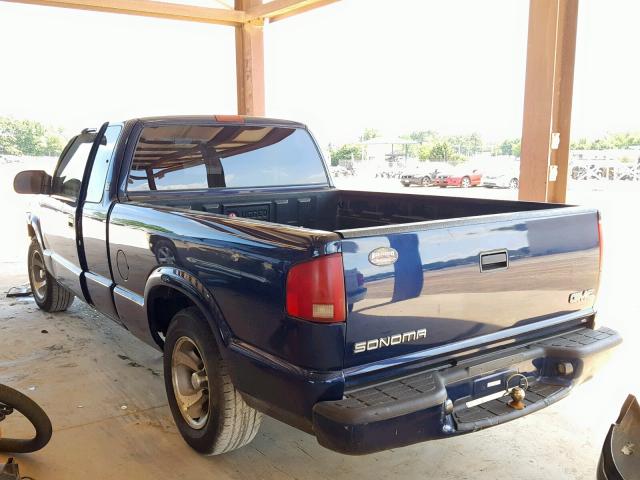 1GTCS19WX28244263 - 2002 GMC SONOMA BLUE photo 3