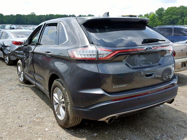 2FMPK4J90GBB55326 - 2016 FORD EDGE SEL GRAY photo 3