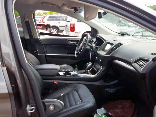 2FMPK4J90GBB55326 - 2016 FORD EDGE SEL GRAY photo 5