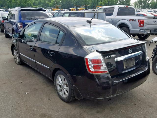 3N1AB6AP1CL626387 - 2012 NISSAN SENTRA 2.0 BLACK photo 3