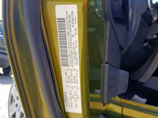 1J4FA54168L511997 - 2008 JEEP WRANGLER S GREEN photo 10