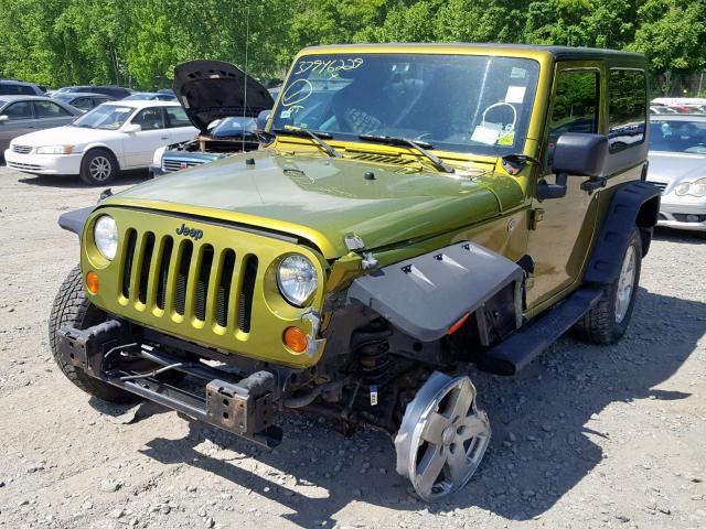 1J4FA54168L511997 - 2008 JEEP WRANGLER S GREEN photo 2