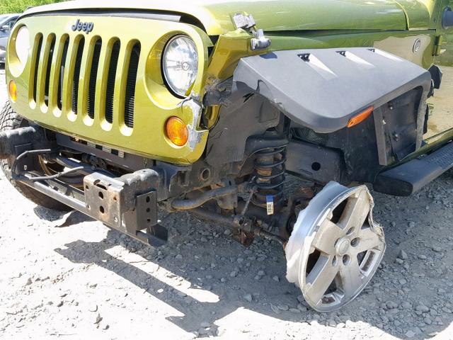 1J4FA54168L511997 - 2008 JEEP WRANGLER S GREEN photo 9