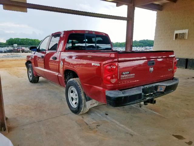 1D7HE28K86S518351 - 2006 DODGE DAKOTA QUA RED photo 3