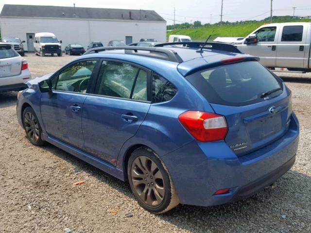 JF1GPAL64E8285669 - 2014 SUBARU IMPREZA SP BLUE photo 3