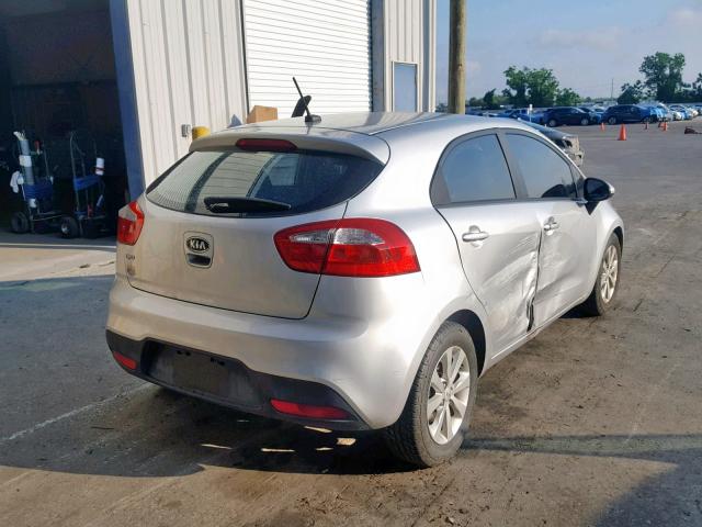 KNADM5A35C6022229 - 2012 KIA RIO LX SILVER photo 4