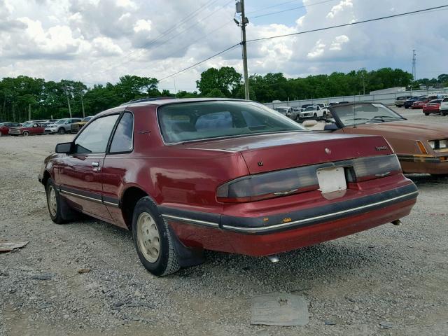 1FABP62F5JH127134 - 1988 FORD THUNDERBIR MAROON photo 3