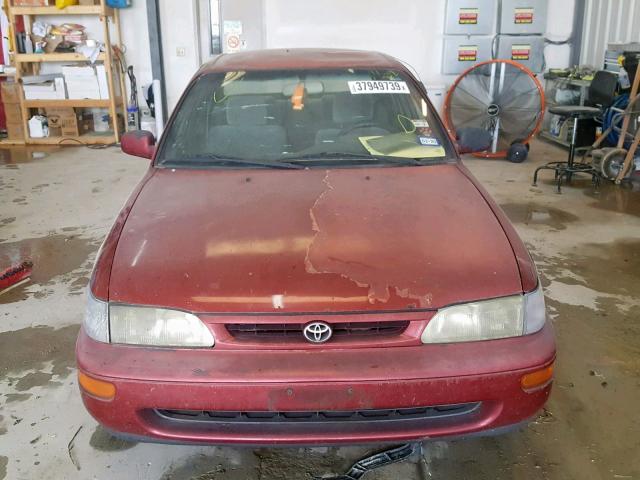 1NXBB02E1TZ377828 - 1996 TOYOTA COROLLA DX MAROON photo 9