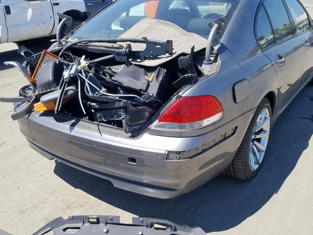 WBAHL83506DT01110 - 2006 BMW 750 I GRAY photo 9