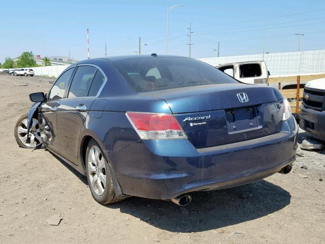 5KBCP3F81AB014887 - 2010 HONDA ACCORD EXL BLUE photo 3