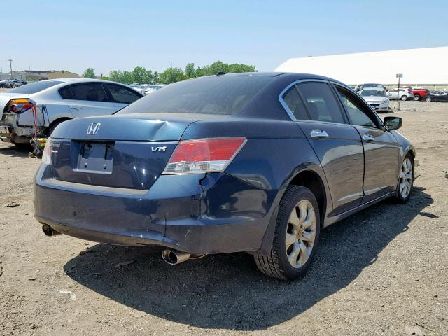 5KBCP3F81AB014887 - 2010 HONDA ACCORD EXL BLUE photo 4