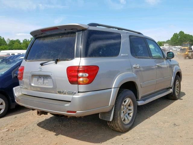 5TDBT48A54S231578 - 2004 TOYOTA SEQUOIA LI SILVER photo 4