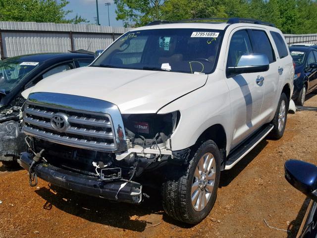 5TDDW5G10BS042941 - 2011 TOYOTA SEQUOIA PL WHITE photo 2