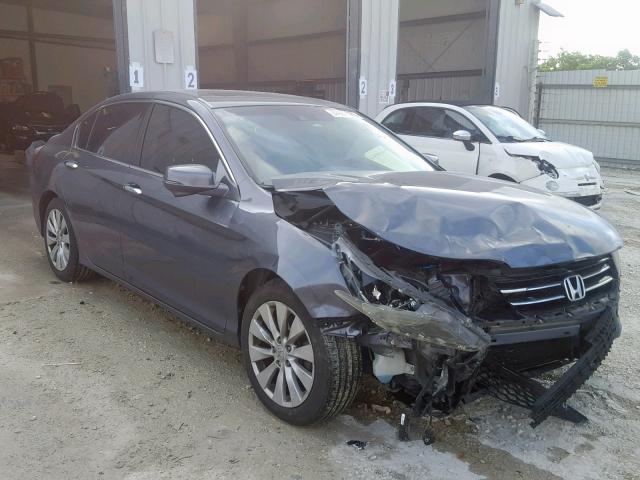 1HGCR3F81DA018364 - 2013 HONDA ACCORD EXL GRAY photo 1