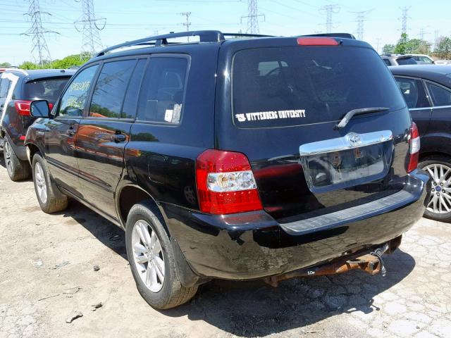 JTEEW21A560028517 - 2006 TOYOTA HIGHLANDER BLACK photo 3