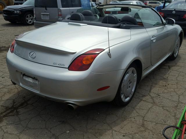 JTHFN48Y820023105 - 2002 LEXUS SC 430 SILVER photo 4