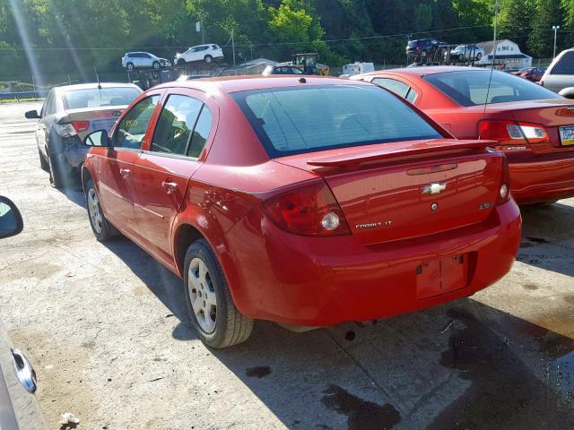 1G1AL55F577141162 - 2007 CHEVROLET COBALT LT RED photo 3