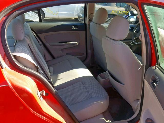 1G1AL55F577141162 - 2007 CHEVROLET COBALT LT RED photo 6