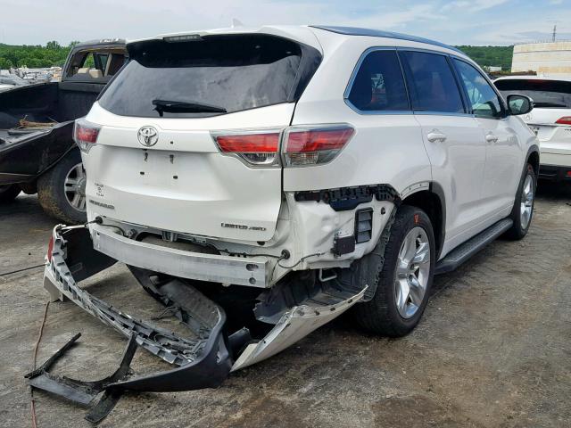 5TDDKRFH4ES057481 - 2014 TOYOTA HIGHLANDER WHITE photo 4