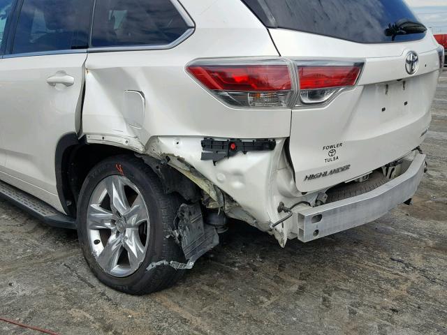 5TDDKRFH4ES057481 - 2014 TOYOTA HIGHLANDER WHITE photo 9