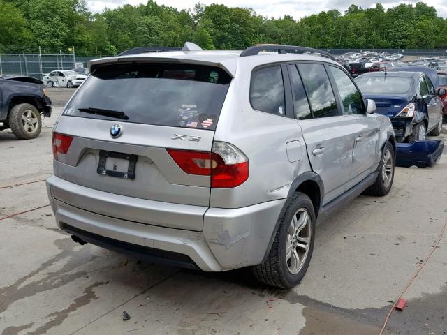 WBXPA93406WG88995 - 2006 BMW X3 3.0I SILVER photo 4