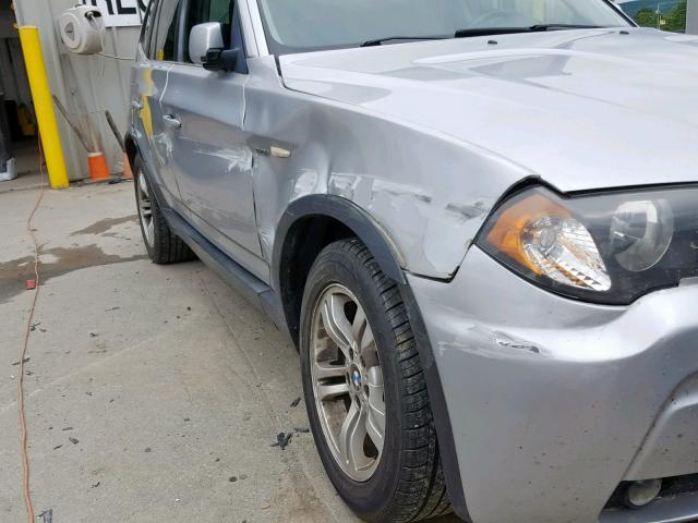 WBXPA93406WG88995 - 2006 BMW X3 3.0I SILVER photo 9