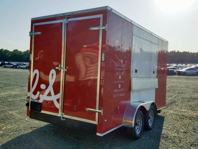 7H2BE1424KD009196 - 2019 ROCK TRAILER RED photo 4